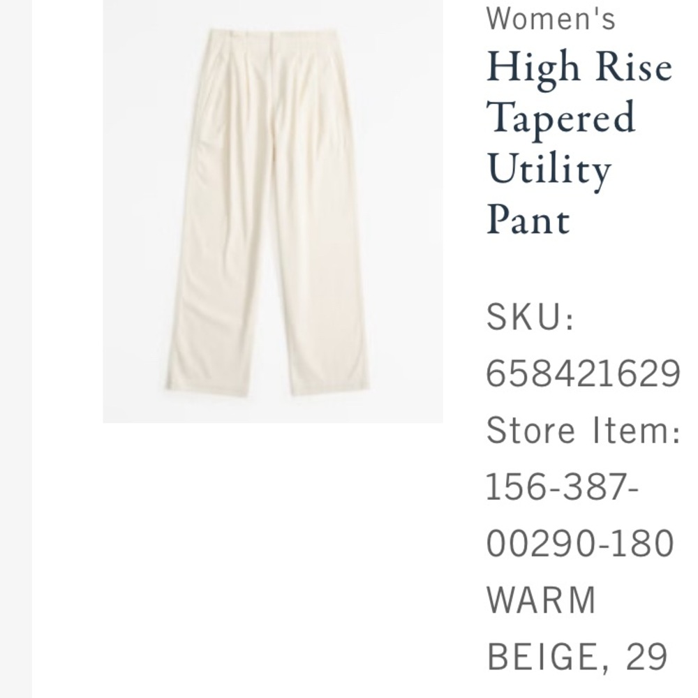 Abercrombie & Fitch White Chinos Relaxed Fit